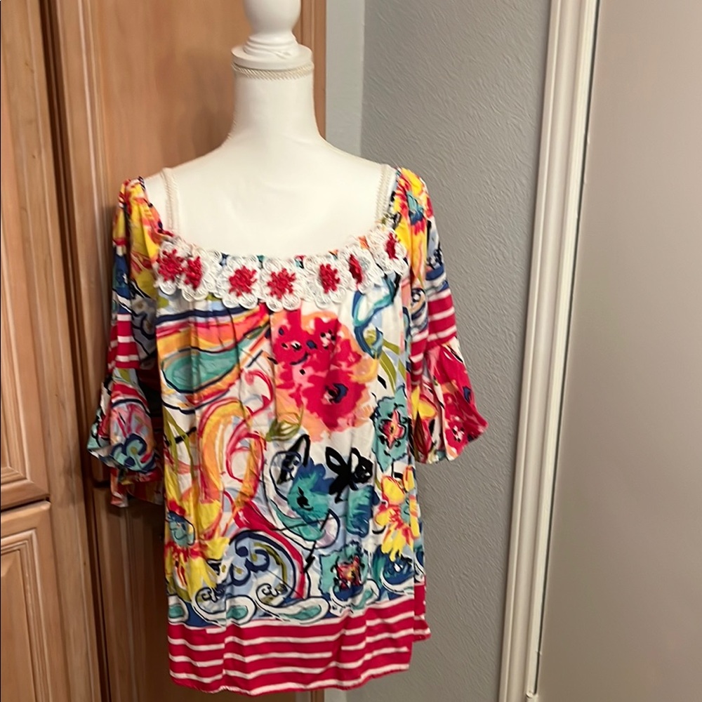 Floral Multicolor Women's Top